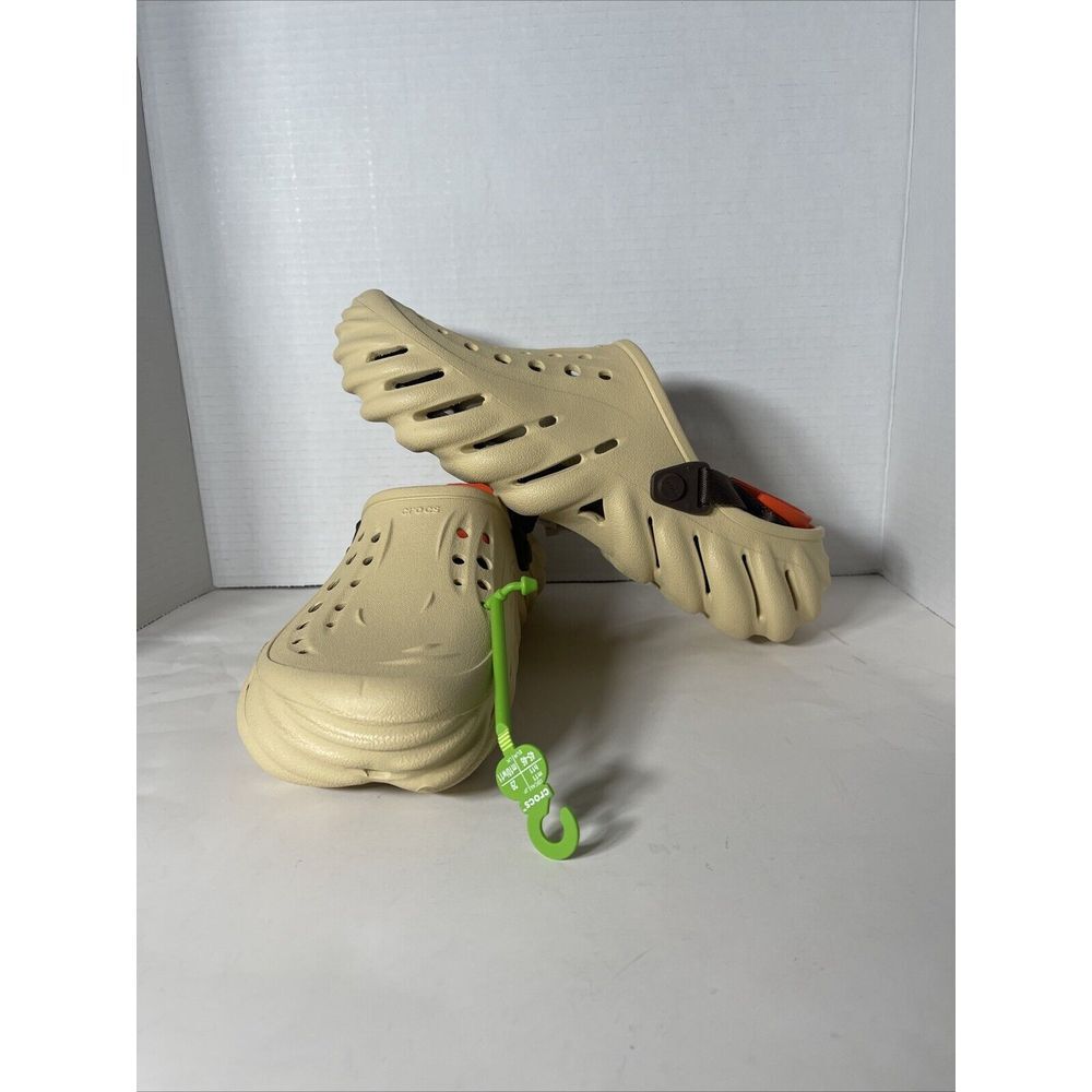 NWT Men Crocs Echo Clogs Sesame 207937 0HX‎ Sz 11 Mens